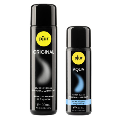 Ювілейний набір лубрикантів pjur 30th Anniversary Gift Set: Original 100 мл та Aqua 30 мл