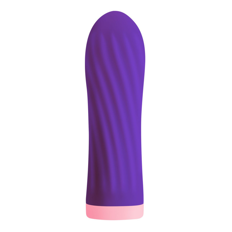 Віброкуль S Pleasures Bullets Twist & Shout Purple, фіолетова, ребриста поверхня, 10 режимів