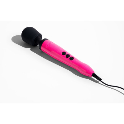 Вібромасажер DOXY Die Cast Massager Hot Pink, потужний, живлення 220В, металевий корпус
