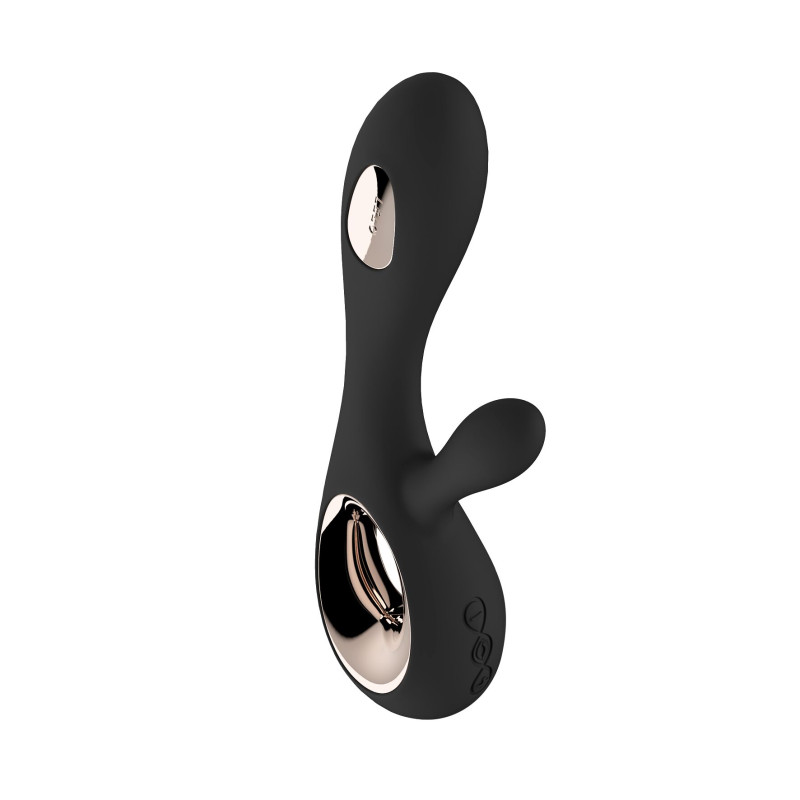Вібратор-кролик LELO Soraya Wave Black, що манять рухи стовбура