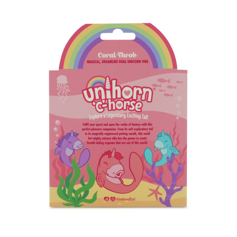 Вібратор-єдиноріжка Unihorn - C Horse - Coral Throb, вагінально-кліторальна стимуляція