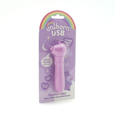 Вібратор-єдиноріжка Unihorn USB Bullet - Karma Lilac, віброкуля, USB зарядка