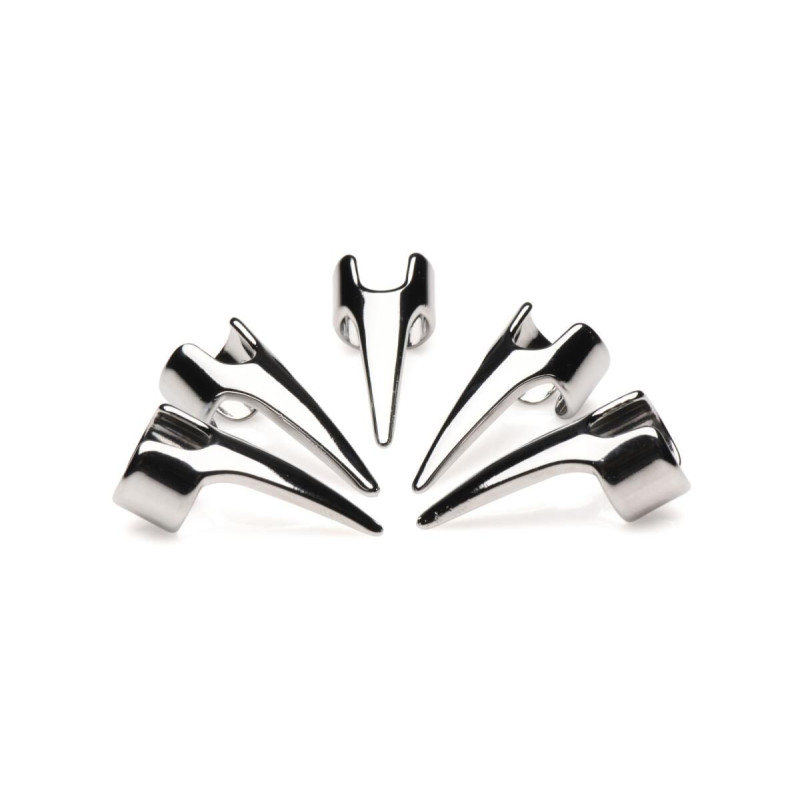 Набір каблучок з пазурами Master Series Five-Piece Sensation Claw Rings - Silver