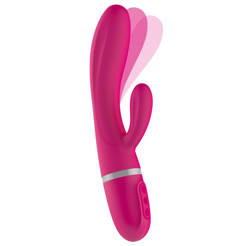 Вібратор-кролик Liebe Bend It Plus Cerise, гнучкий, 2 мотори, 10 режимів