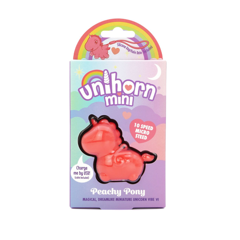 Вібратор міні-одноріжка Unihorn Mini - Peachy Pony, брелок з вібрацією