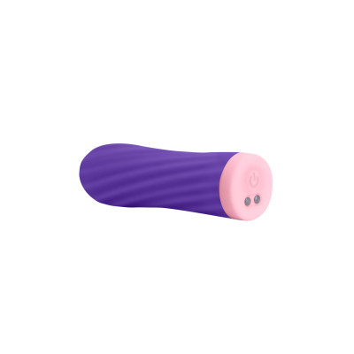 Віброкуль S Pleasures Bullets Twist & Shout Purple, фіолетова, ребриста поверхня, 10 режимів