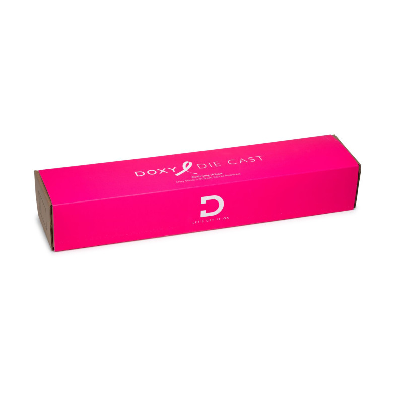 Вібромасажер DOXY Die Cast Massager Hot Pink, потужний, живлення 220В, металевий корпус