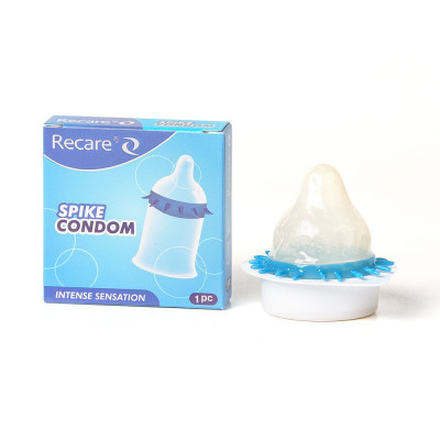 Презерватив Recare Spike Condom Blue із шипами