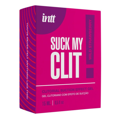 Смоктайзер для клітора Intt Suck My Clit – Суниця, 15 мл, гель з ефектом посмоктування