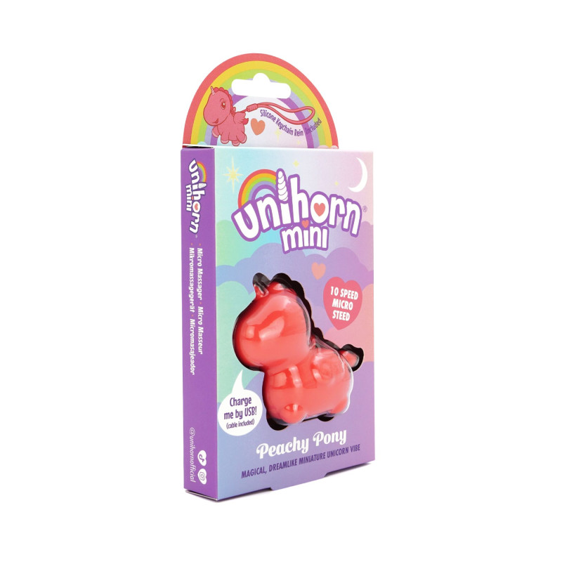 Вібратор міні-одноріжка Unihorn Mini - Peachy Pony, брелок з вібрацією