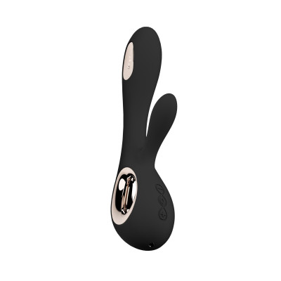 Вібратор-кролик LELO Soraya Wave Black, що манять рухи стовбура