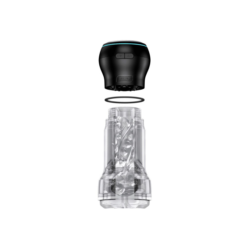 Мастурбатор Kiiroo Feel Pocket Crystal із всмоктувальною інтерактивною насадкою PowerBlow Combo Set