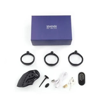 Клітина для члена з електростимуляцією LOCKINK SEVANDA Nautilus Estim Chastity Cage