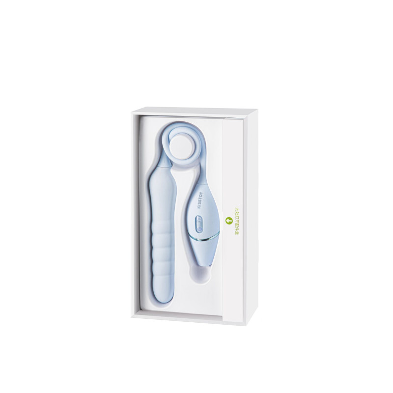 Пульсатор із вакуумним стимулятором KISSTOY Cathy III Light Blue