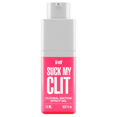 Смоктайзер для клітора Intt Suck My Clit – Суниця, 15 мл, гель з ефектом посмоктування