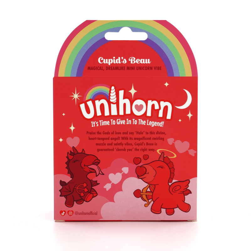 Вібратор-єдиноріжка Unihorn - Cupid's Beau, що масажує язичок-серце