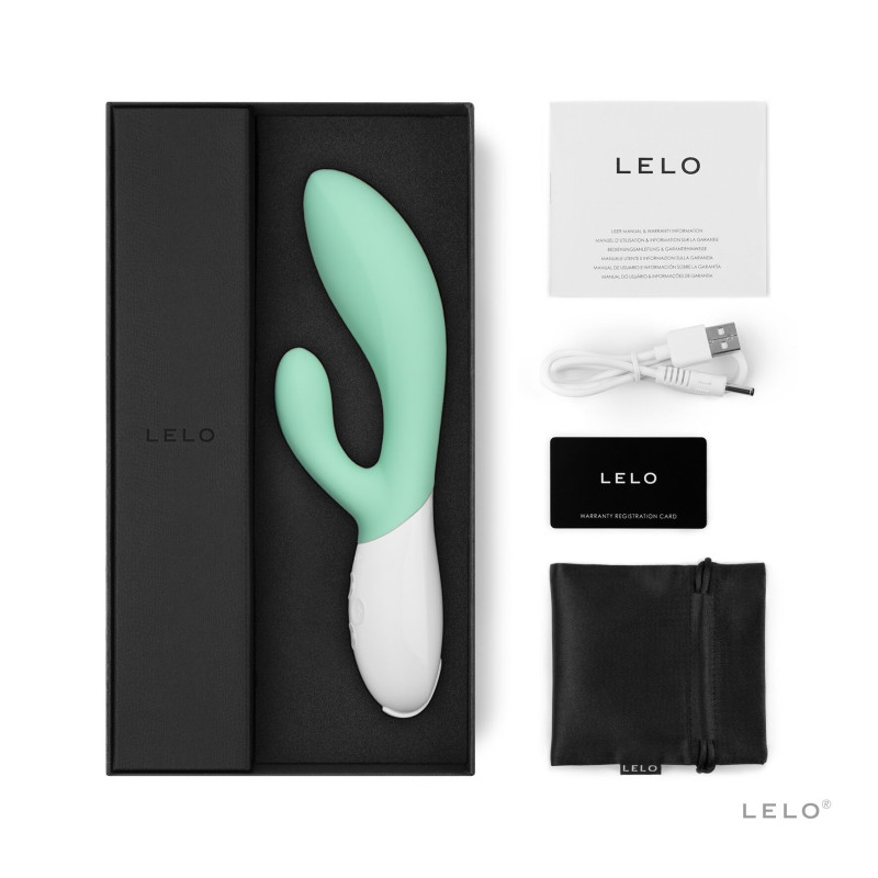 Вібратор-кролик LELO Ina 3 Seaweed, 10 режимів вібрації, потужний двигун