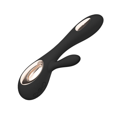 Вібратор-кролик LELO Soraya Wave Black, що манять рухи стовбура