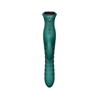 Пульсатор-кролик із вібрацією Zalo Mose 2 Turquoise Green