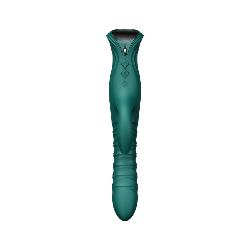 Пульсатор-кролик із вібрацією Zalo Mose 2 Turquoise Green