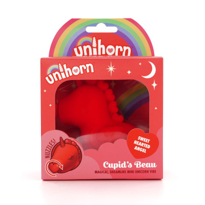Вібратор-єдиноріжка Unihorn - Cupid's Beau, що масажує язичок-серце