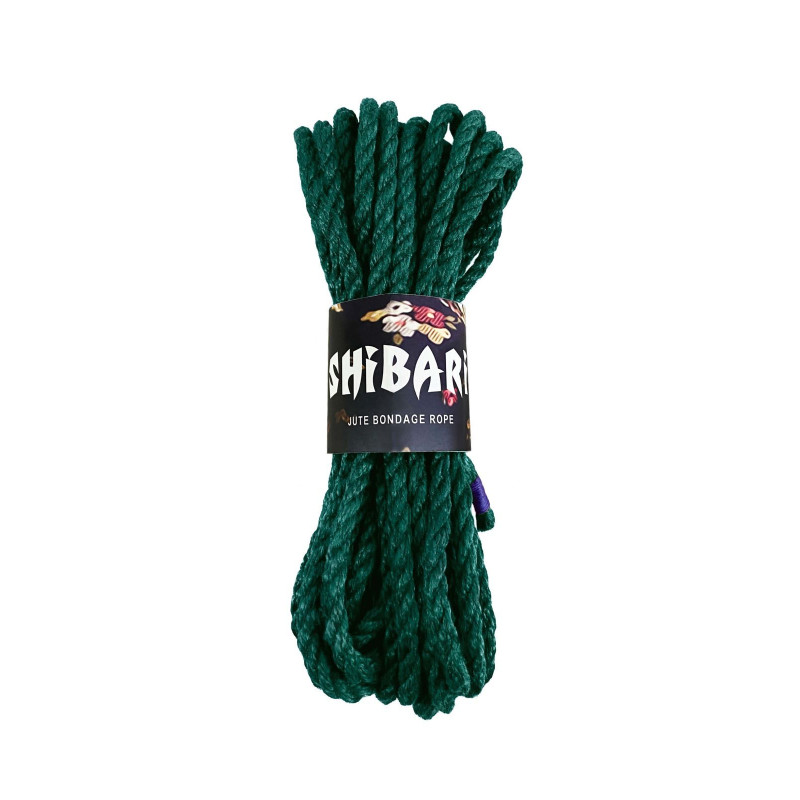 Джутова мотузка для Шибарі Feral Feelings Shibari Rope, 8 м зелена