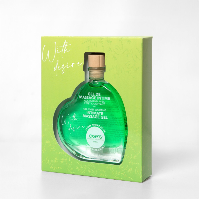 Масажне масло EXSENS With Desire Apple Pear 50мл, що розігріває, без цукру, їстівне