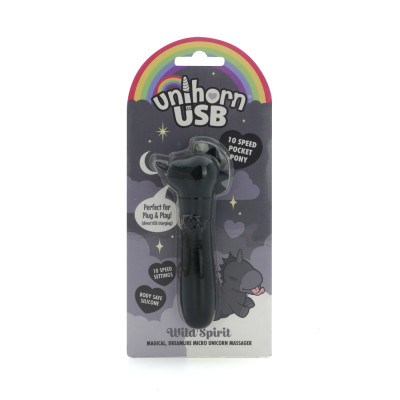 Вібратор-єдиноріжка Unihorn USB Bullet - Wild Spirit, віброкуля, USB зарядка