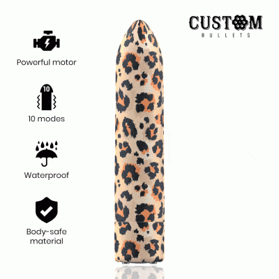 Потужна віброкуля Custom Bullets Leopard 