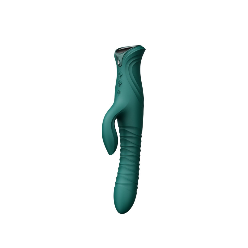 Пульсатор-кролик із вібрацією Zalo Mose 2 Turquoise Green