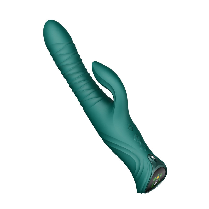 Пульсатор-кролик із вібрацією Zalo Mose 2 Turquoise Green