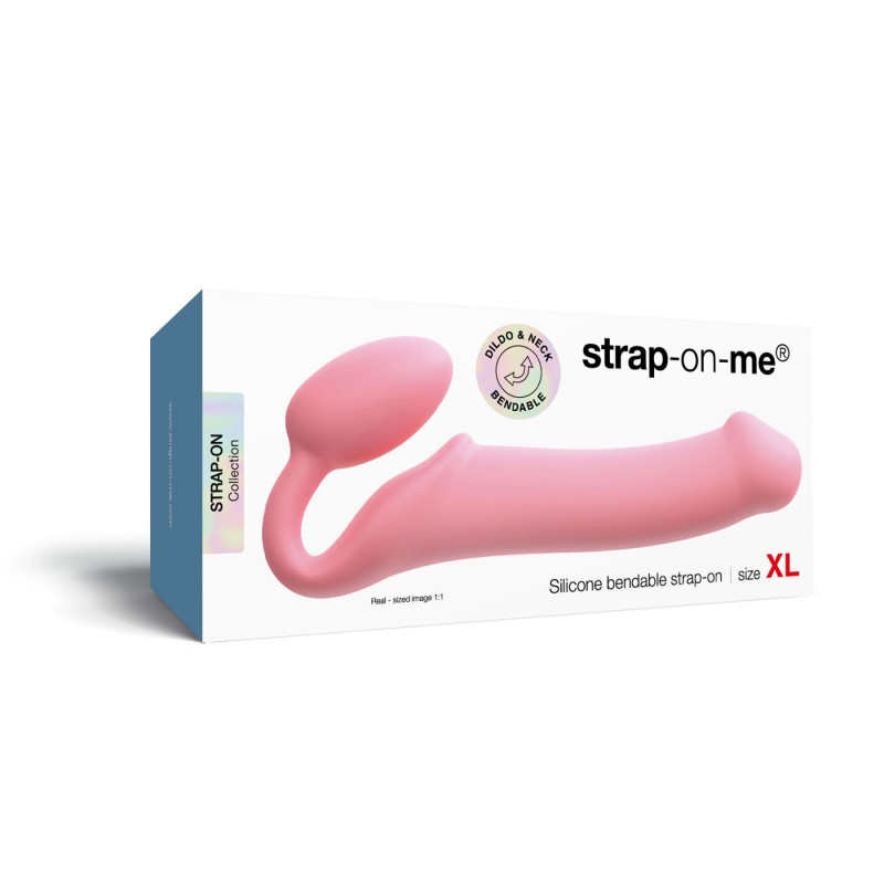 Безремневий страпон Strap-On-Me Rose XL, повністю регульований, діаметр 4,5см