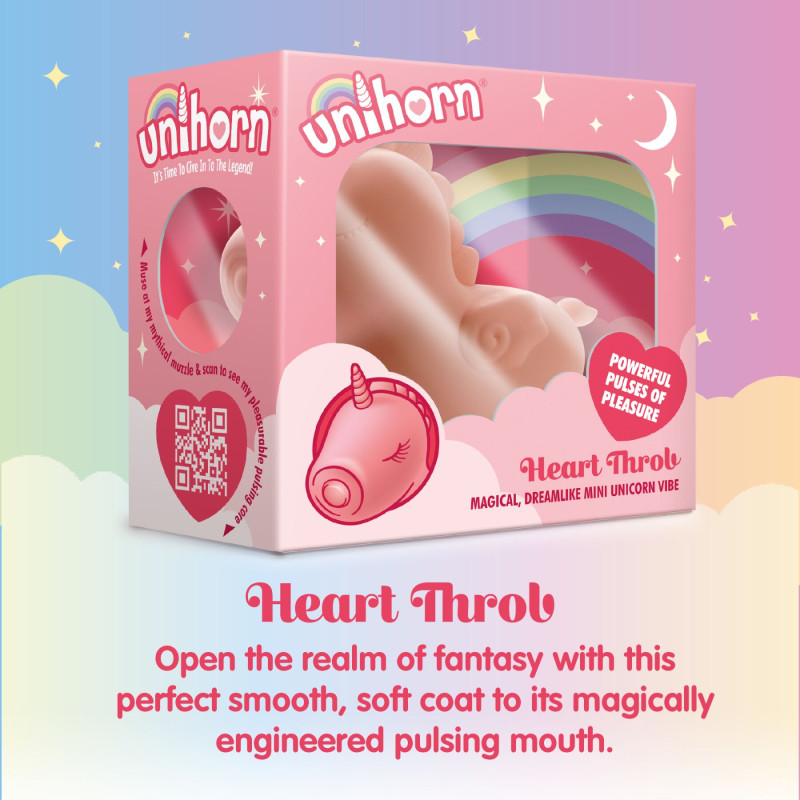 Вібратор-єдиноріжка Unihorn - Heart Throb, з пульсацією