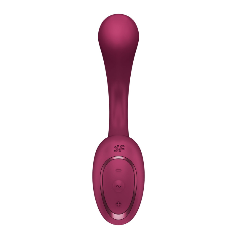 Вагінально-кліторальний вібратор Satisfyer G for Goddess 2 Wine Red