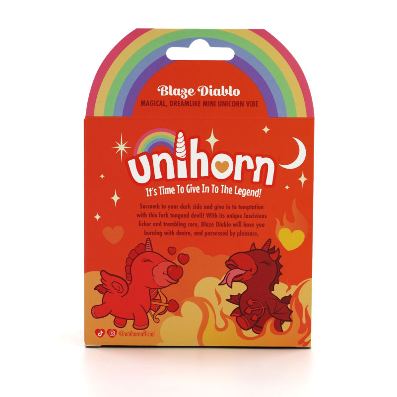 Вібратор-єдиноріжка Unihorn - Blaze Diablo, лагідний язичок