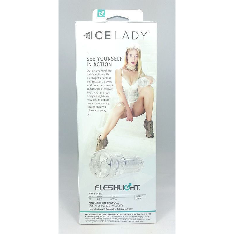 Мастурбатор вагіна Fleshlight Ice Lady Crystal, напівпрозорий матеріал і корпус