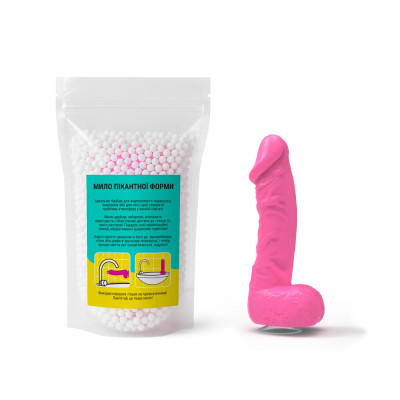 Крафтове мило-член із присоскою Чистий Кайф LARGE Pink, натуральне