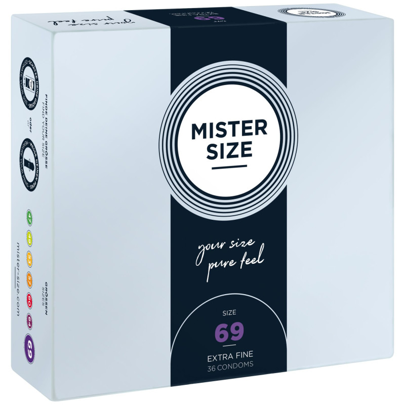 Презервативи Mister Size – Pure Feel – 69 (36 шт), товщина 0.05 мм