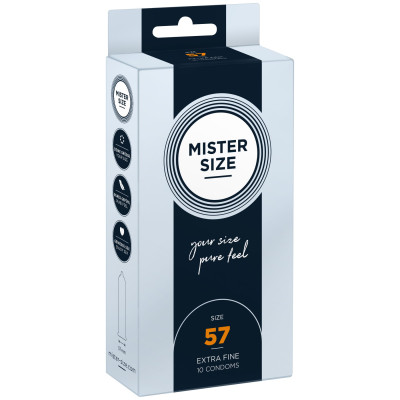 Презервативи Mister Size – Pure Feel – 57 (10 шт)