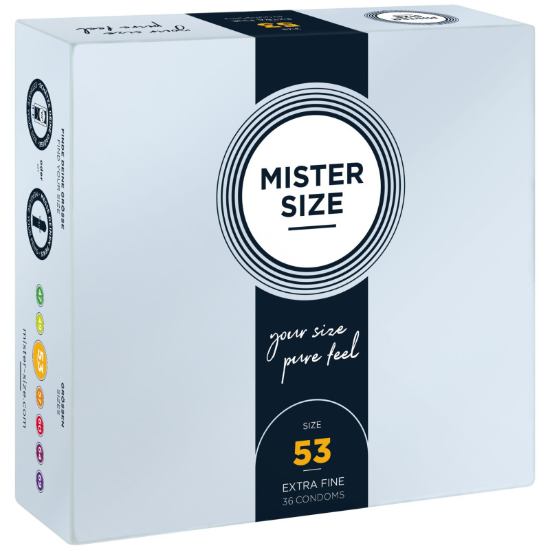Презервативи Mister Size – Pure Feel – 53 (36 шт), товщина 0.05 мм