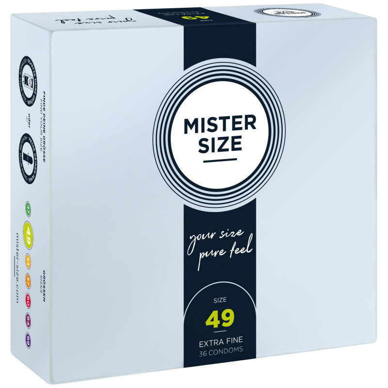 Презервативи Mister Size – Pure Feel – 49 (36 шт), товщина 0.05 мм