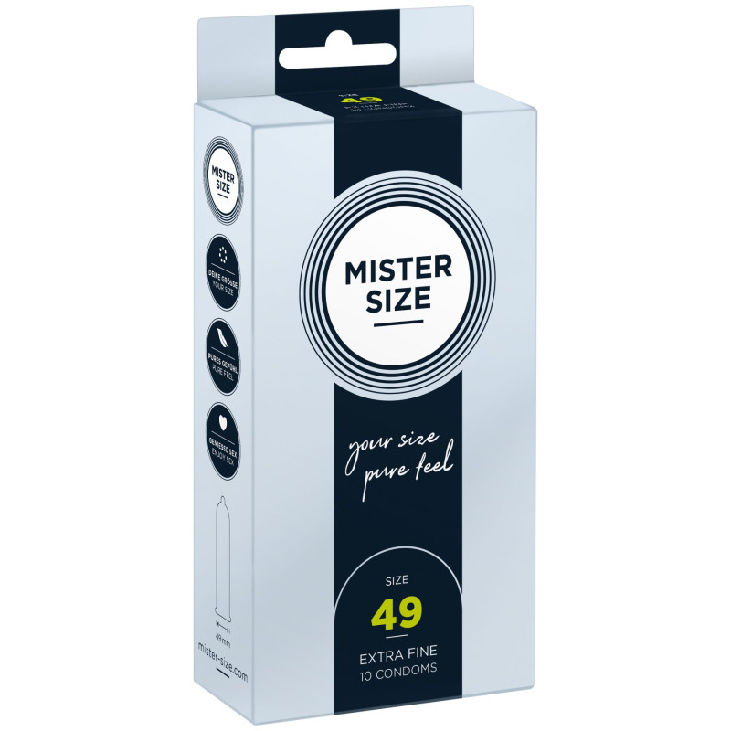 Презервативи Mister Size – Pure Feel – 49 (10 шт), товщина 0.05 мм