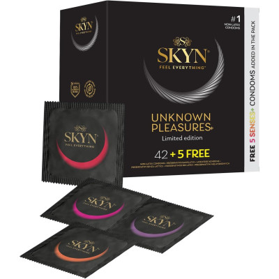 Безлатексні преміум-презервативи SKYN Unknown Pleasures 42+5 шт FREE, 6 різних видів