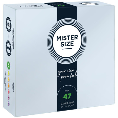 Презервативи Mister Size – Pure Feel – 47 (36 шт), товщина 0.05 мм