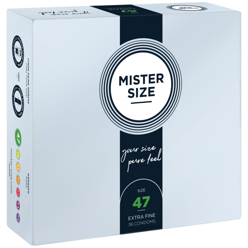 Презервативи Mister Size – Pure Feel – 47 (36 шт), товщина 0.05 мм