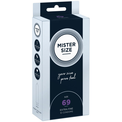 Презервативи Mister Size – Pure Feel – 69 (10 шт), товщина 0.05 мм