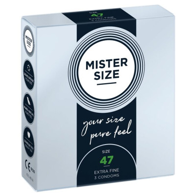 Презервативи Mister Size - Pure Feel - 47 (3 шт)