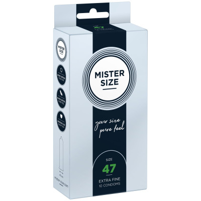 Презервативи Mister Size – Pure Feel – 47 (10 шт), товщина 0.05 мм
