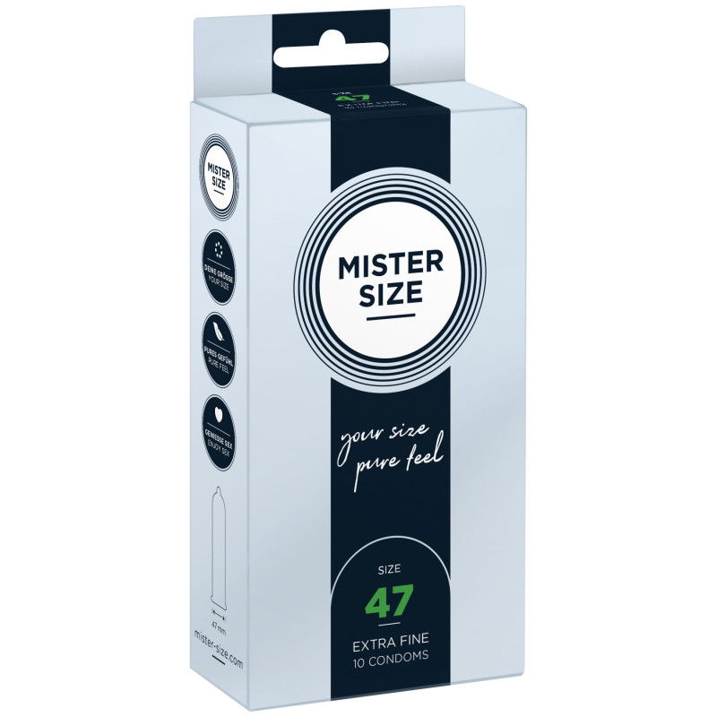 Презервативи Mister Size – Pure Feel – 47 (10 шт), товщина 0.05 мм
