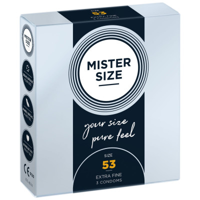Презервативи Mister Size - Pure Feel - 53 (3 шт)